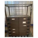 Industrial Steel Double-Column Locker Safe with Combination Lock Drawers