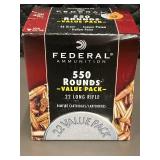 Federal 550 Rounds .22 Long Rifle Hollow Point Value Pack