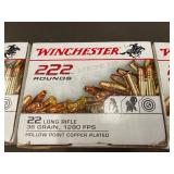 Lot of 3 Winchester .22 Long Rifle 222-Round Bulk Packs, Hollow Point Copper Plated