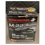 Winchester M-22 22 Long Rifle Ammo 40 Grain 1255 FPS Black Copper Plated Round Nose