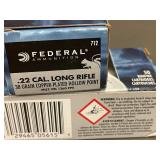 2 Boxes Federal Game-Shok .22LR 38gr HP Rimfire Cartridges (50 Each)