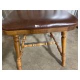 Wooden Dining Chair with Padded Brown Seat