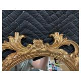 Syroco Ornate Oval Wall Mirror with Gold Frame
