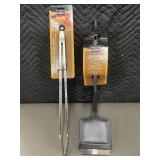 Mr. Bar-B-Q Oversized Grill Brush and Extra Long Locking Tongs Set