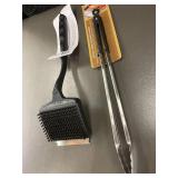 Mr. Bar-B-Q Oversized Grill Brush and Extra Long Locking Tongs Set