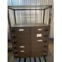 Industrial Steel Double-Column Locker Safe with Combination Lock Drawers