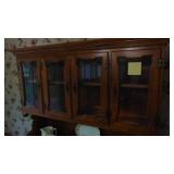 Young Republic 2 Piece Maple Hutch. 70" x 52" x 19" (Contents on top not included)