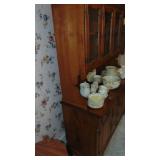 Young Republic 2 Piece Maple Hutch. 70" x 52" x 19" (Contents on top not included)