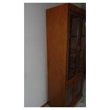 4-Glass Door Cabinet with Glass Shelfs, Top lights Up. 76" x 31" x 17"