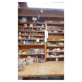 Contents of Wood Shelf Unit