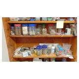 Contents of Wood Shelf Unit