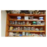 Contents of Wood Shelf Unit