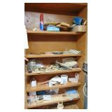 Contents of Wood Shelf Unit