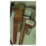 2-Pipe Wrenches and 2 Oil Wrenches