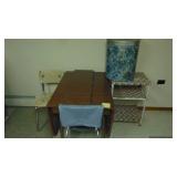 Vintage Dropside Table with 2 Chairs, Large Vintage Tin and Kitchen Cart