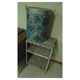 Vintage Dropside Table with 2 Chairs, Large Vintage Tin and Kitchen Cart