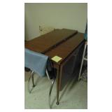 Vintage Dropside Table with 2 Chairs, Large Vintage Tin and Kitchen Cart