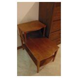 2-Vintage Side Tables, 4 Drawer Chest and Mirror