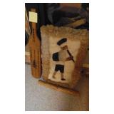 Game Board, Rain Stick and Wool Hanging from Peru