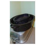 Pressure Cooker and 3 Roasting Pans