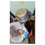 Baking Pans, Kettles, Strainer and Misc