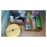 Cleaning Supplies, Vintage Cake Carrier, Mugs and Containers