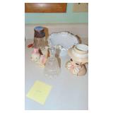 Silvercrest Compote, Head Vase, Planter, Grinder and Crystal Bell