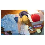 Assorted Vintage Hats, Gloves, Aprons and Some Jewelry