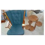 Platform Rocker and Plant Stand