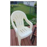 2- Plastic Chairs, Corner Table and Smaller Glider