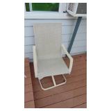 2-Outdoor Swivel Rocker Chairs and Small Side Table