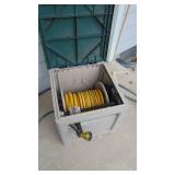 6ft Wooden Bench and Hose Reel with Hose