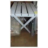 4- Vintage Folding Lawn Chairs, Folding Table and Patio Chair Cushions