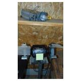 6in Back and Decker Bench Grinder on Stand and Ceiling Pole Down Light