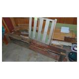 Piles of Wood Pieces and Contents of 2 Cabinets