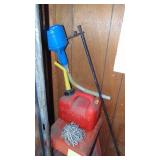 Contents of Corner of Garage, Car Ramps, Gas Cans, Jumper Cables and Chain