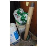 Various Buckets and Lawn Supplies