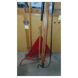 Various Yard Tools and Shepards Hook