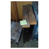 Foldable Sawhorses and Metal Table with Wood Top