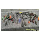 Assorted Hand Tools Screw Drivers, Allen Wrenches