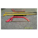 Lot of Two Pry Bars and a Pruning Saw