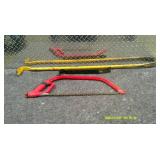 Lot of Two Pry Bars and a Pruning Saw