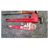 Lot of Assorted Pipe Wrenches and Channel Lock Pliers