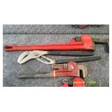 Lot of Assorted Pipe Wrenches and Channel Lock Pliers