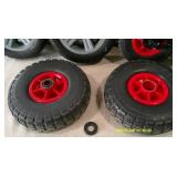 Lot Large Casters and Dolly Wheels.