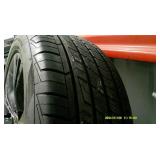 Four Chevrolet 5 lug wheels with newer Cooper tires. See description for tire sizes.