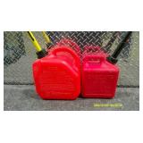 2 Small Red Gas Canisters