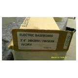 Electric Baseboard Heating Unit.