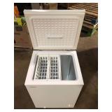 5.0 cu. ft. Manual Defrost Chest Freezer with LED Light in White Garage Ready by Vissani   Customer Returns See Pictures