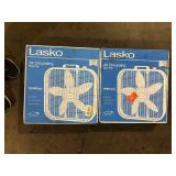 Lot of 20 in. 3 Speed Air Circulating Box Fan for Home in White with Save Smart Technology, 1820 CFM and Carry Handle by Lasko   Customer Returns See Pictures